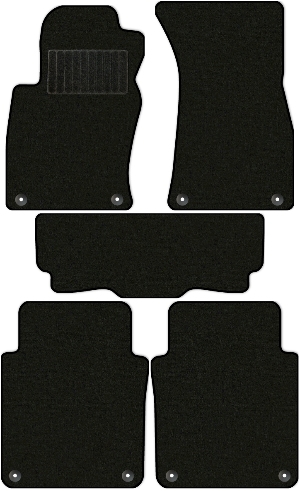 Коврики текстильные "Комфорт" для Audi A8 Long (седан / D3) 2002 - 2005, черные, 5шт.