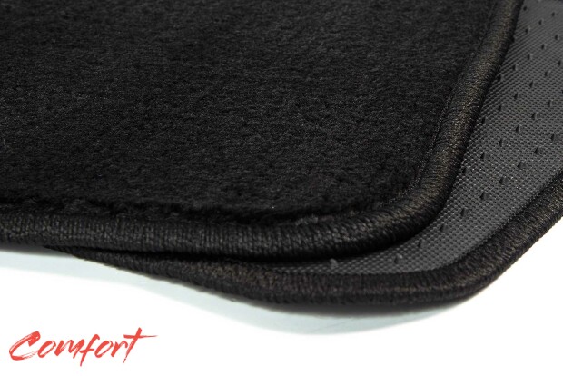 Коврики текстильные "Комфорт" для Tesla Model Y I (suv) 2019 - Н.В., черные, 3шт.