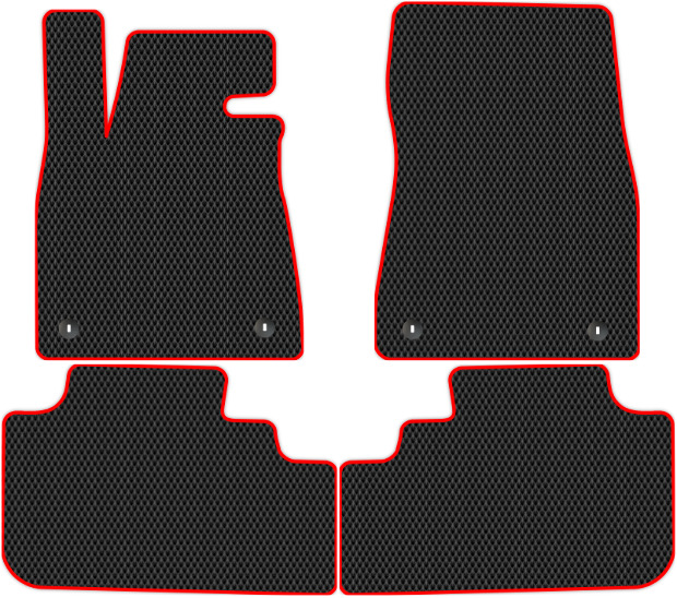 Коврики ЭВА "EVA ромб" для Lexus RX450h IV (suv, гибрид / GYL25) 2015 - 2019, черные, 4шт.