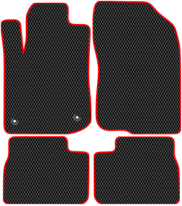 Коврики ЭВА "EVA ромб" для Peugeot 2008 (suv) 2014 - 2016, черные, 4шт.