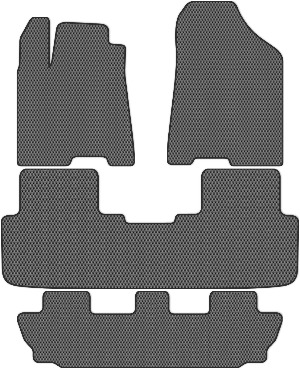 Коврики ЭВА "Ромб" для Changan CS95 I (suv / SUV) 2018 - 2023, серые, 4шт.