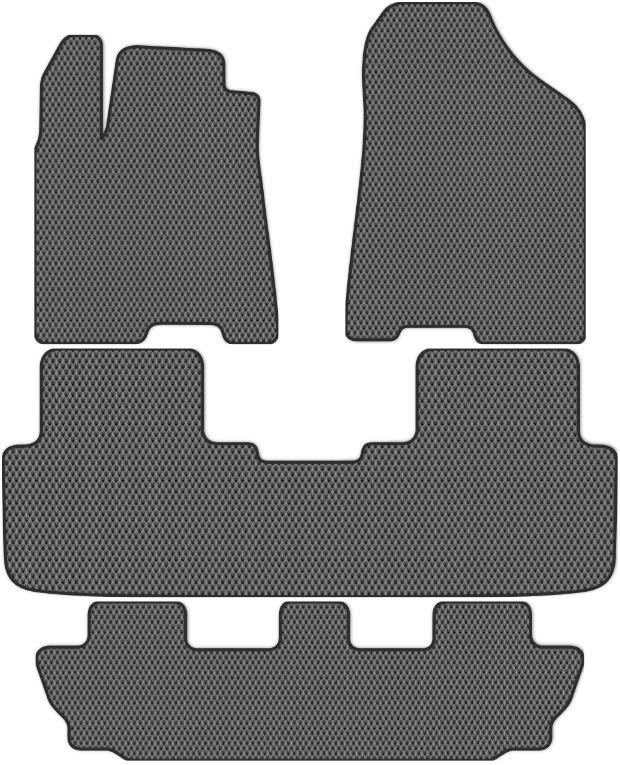 Коврики ЭВА "EVA ромб" для Changan CS95 I (suv / SUV) 2018 - 2023, серые, 4шт.