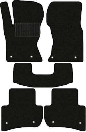 Коврики текстильные "Премиум+" для Land Rover Range Rover Velar (suv / L560) 2017 - Н.В., черные, 5шт.