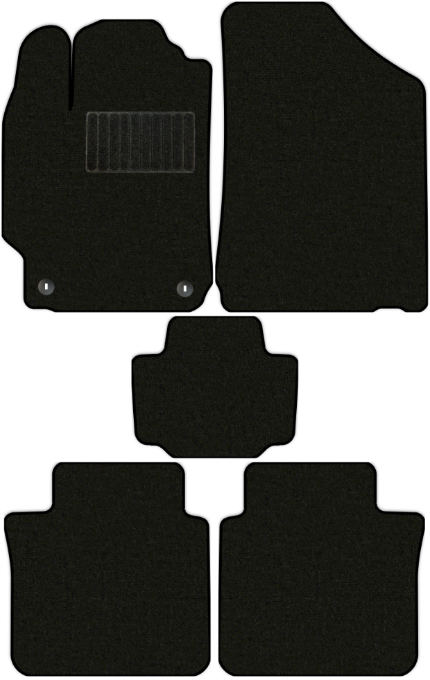 Коврики текстильные "Классик" для Toyota Camry (седан / XV50) 2011 - 2014, черные, 5шт.