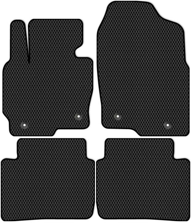 Коврики ЭВА "EVA ромб" для Mazda CX-5 (suv / KE) 2014 - 2017, черные, 4шт.