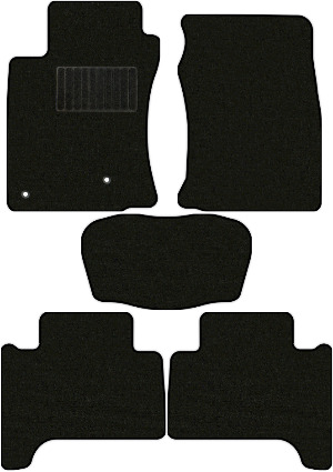 Коврики "Стандарт" в салон Toyota Land Cruiser Prado III (suv / J120) 2002 - 2009, черные 5шт.