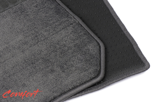 Коврики текстильные "Комфорт" для Skoda Rapid I (лифтбек / NH3) 2012 - 2017, темно-серые, 5шт.