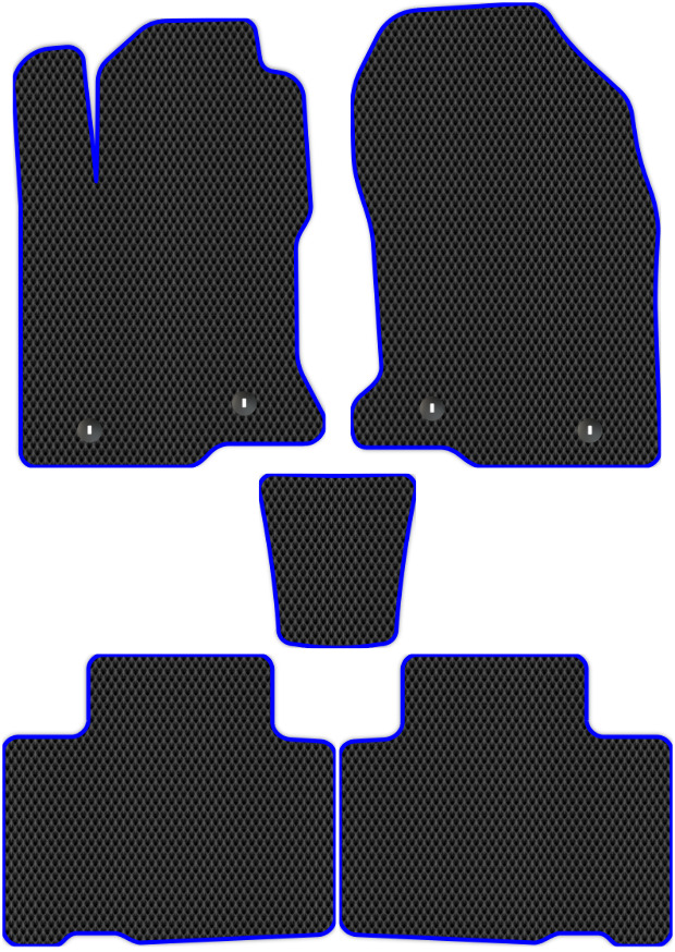 Коврики ЭВА "EVA ромб" для Lexus NX200 I (suv / ZGZ10, ZGZ15) 2014 - 2021, черные, 5шт.