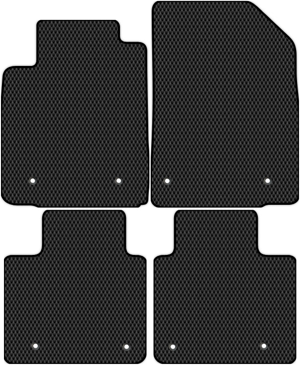 Коврики ЭВА "EVA ромб" для Lexus ES350 (седан / XV40) 2009 - 2012, черные, 4шт.
