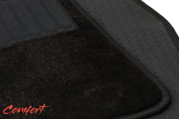 Коврики текстильные "Комфорт" для Tesla Model Y I (suv) 2019 - Н.В., черные, 3шт.